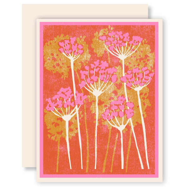 Pink & Gold Floral Card By Heartell Press