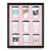 Pink Halifax Coffee Cups 8x10 Print By Adele Mansour