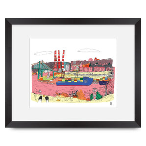 Pink Harbour 11x8.5 Print By Emma FitzGerald Art & Design