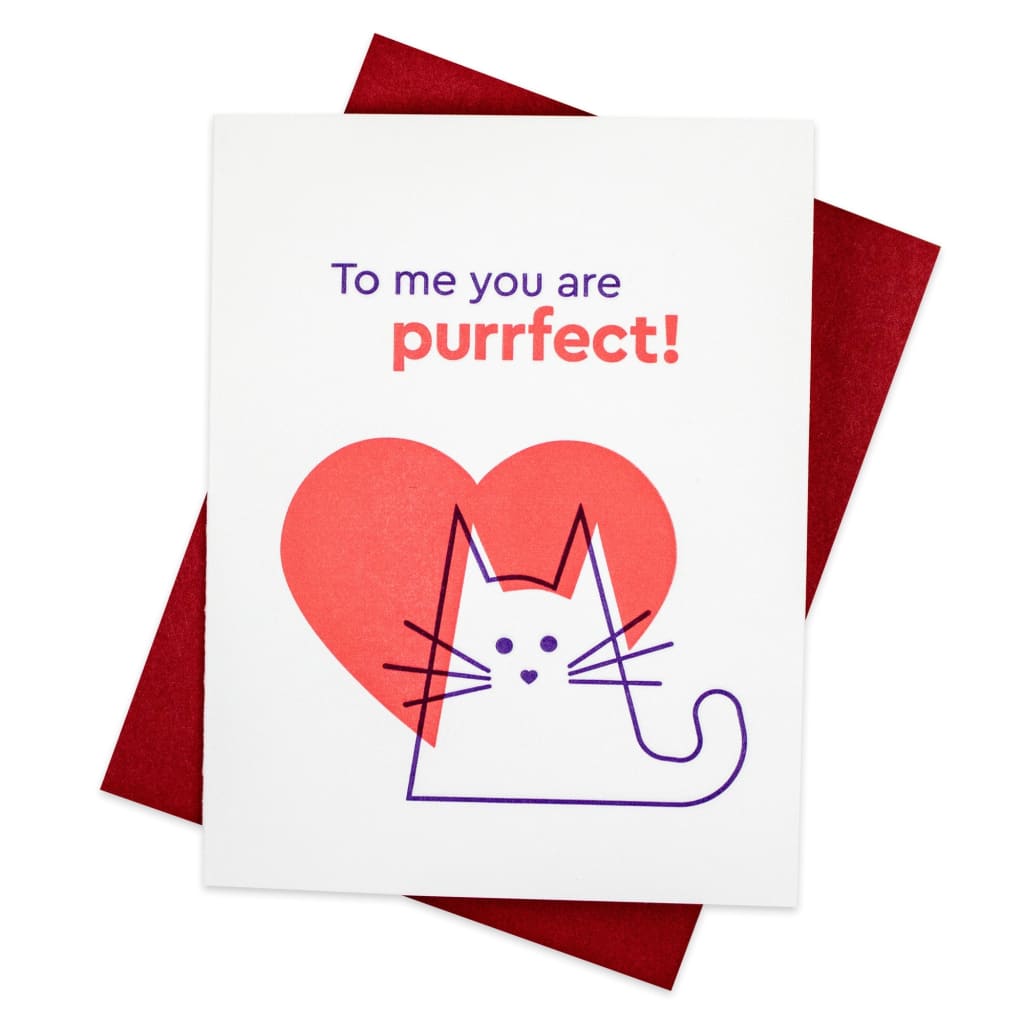 Purrfect Cat Card By Inkwell Originals