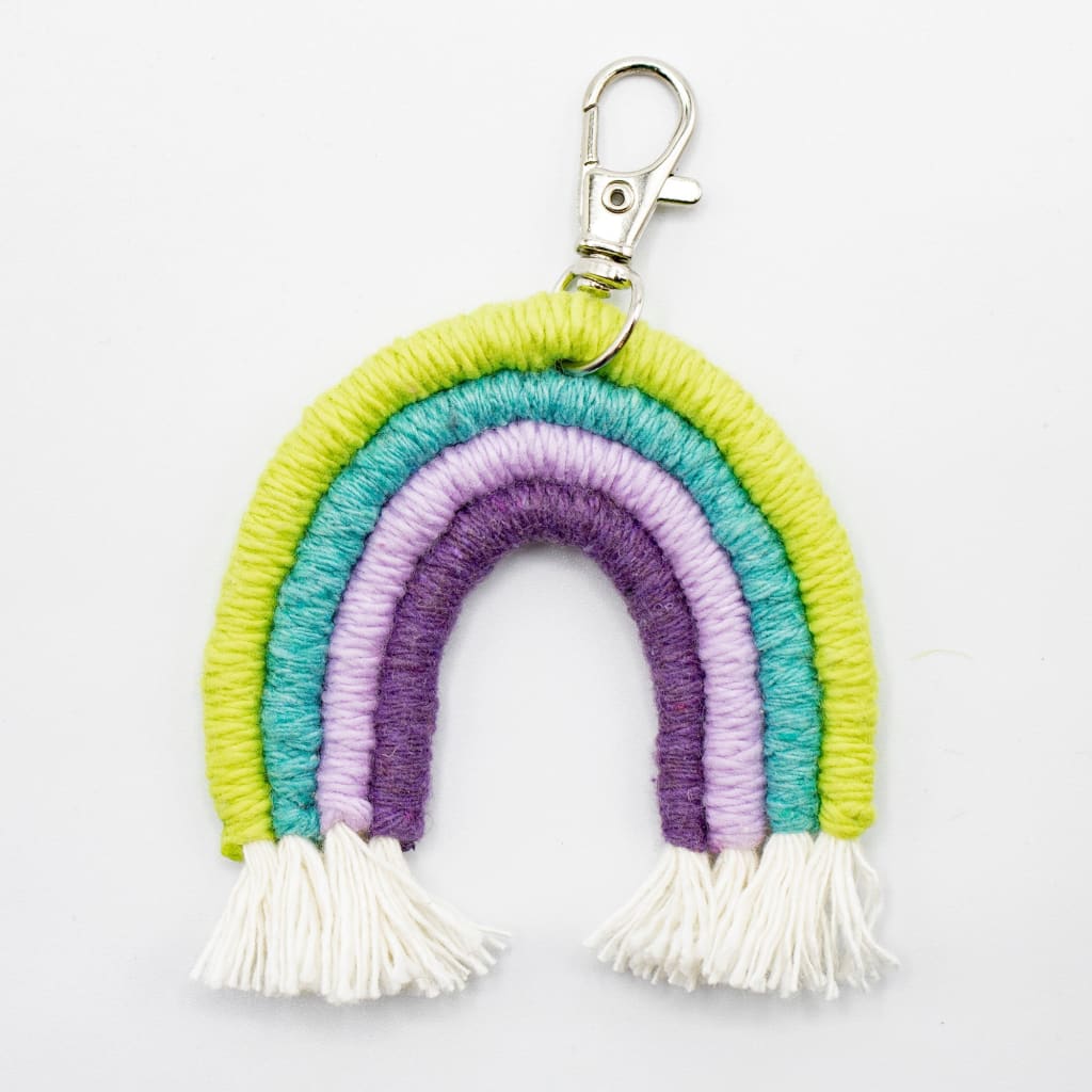 Rainbow Macrame Keychains (various colours) By Beta