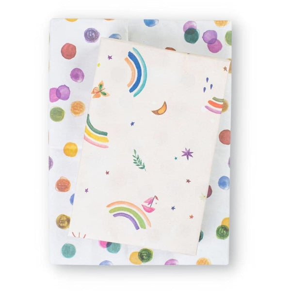 Rainbow Sails / Dots • Double-sided Eco Gift Wrap Sheets (3)