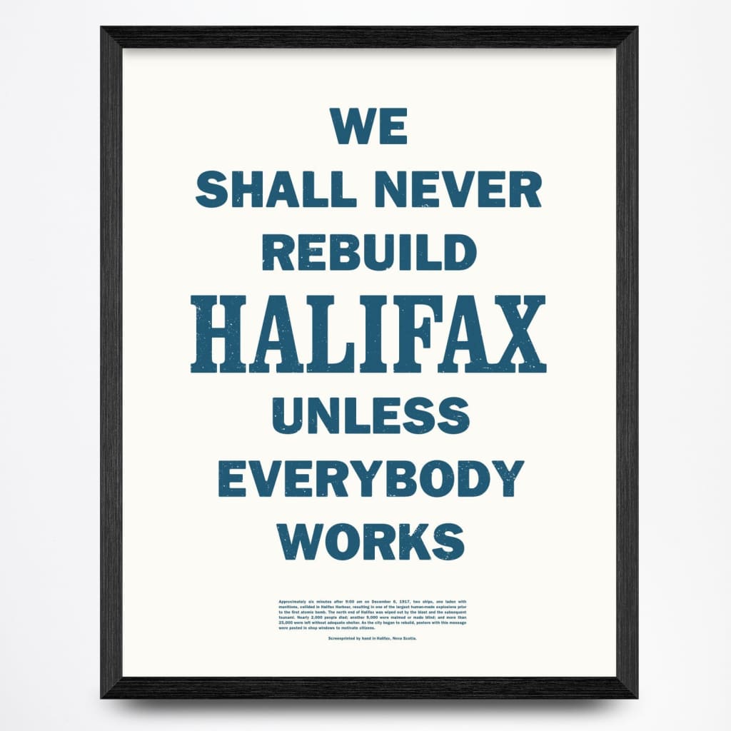 Rebuild Halifax 16x20 Poster By Inkwell Originals