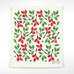 Rosehips Swedish Dish Cloth By Square Love