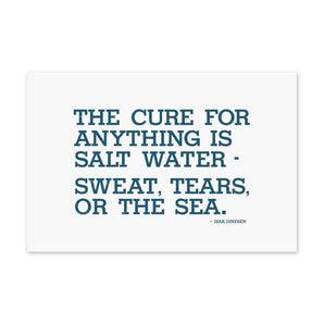 Salt Water Quote Postcard By Inkwell Originals