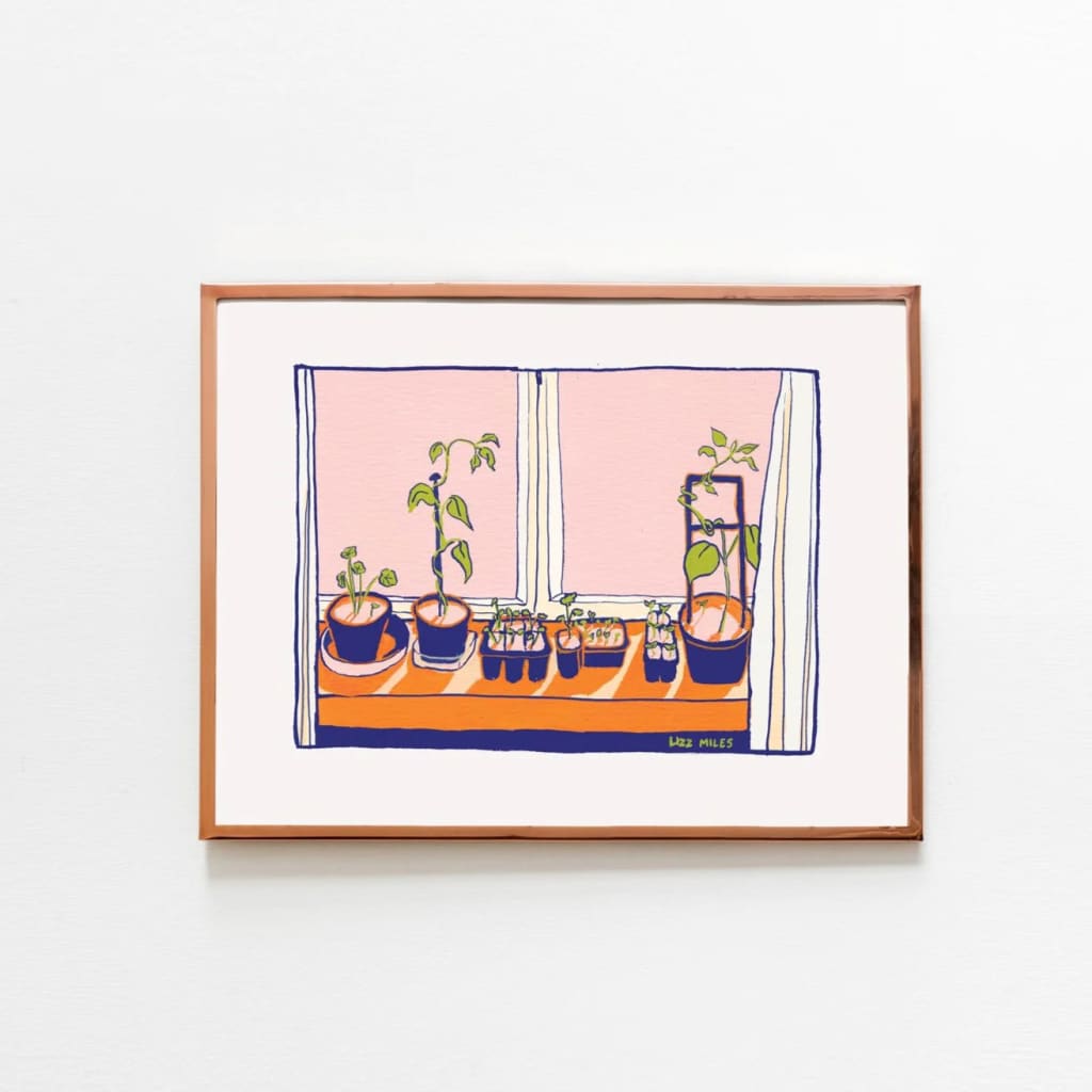 Seedlings 11x8.5 Print By Lizz Miles Art