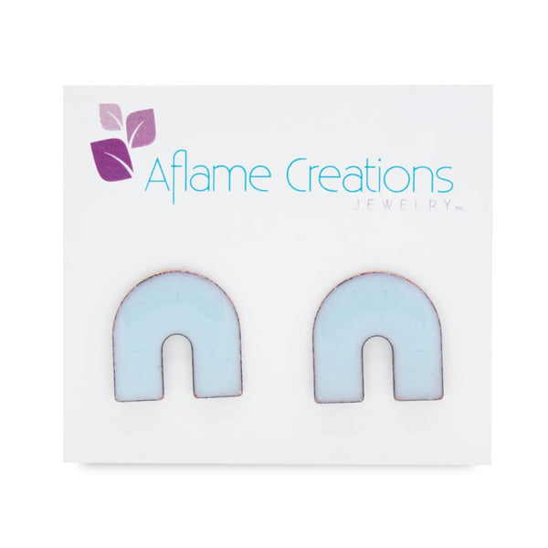 Short Arch Stud Earrings By Aflame Creations Jewelry