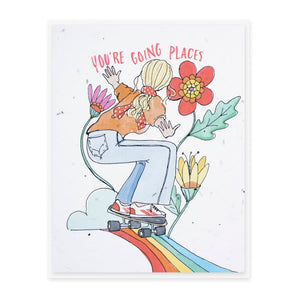 Skater Girl Seed Card By Jill & Jack Paper