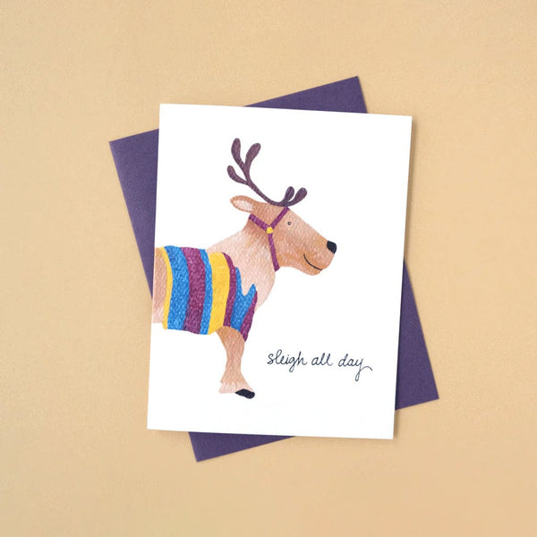 Sleigh All Day Card By Chu on This Studio