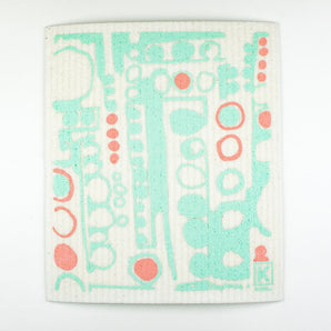 Small Swedish Dishcloth - Collage (various colours)
