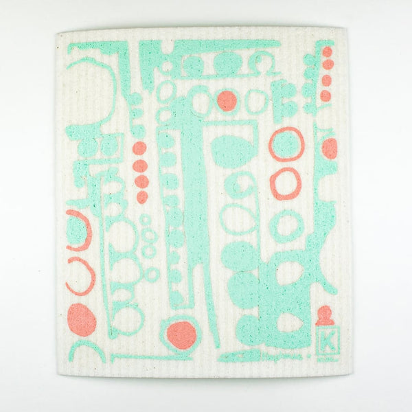 Small Swedish Dishcloth - Collage (various colours)