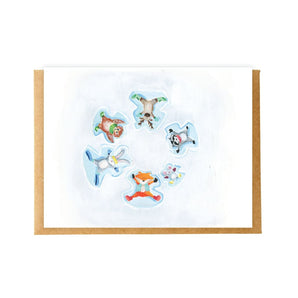 Snow Angel Animals Card By Creative Nature Studio