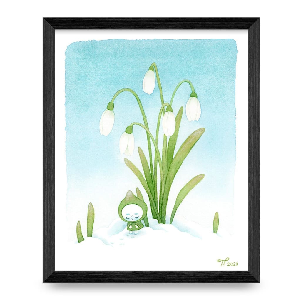Snowdrops 8x10 Print By Tegan Thomas Illustration