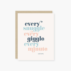 SALE - Snuggle & Giggle Card By 2021 Co.