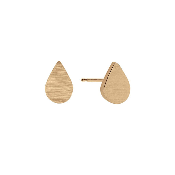 Solid Teardrop Gold Earrings By Prysm