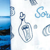 South Shore Sea Shell Tea Towel By The Far Away Shop