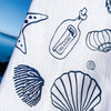 South Shore Sea Shell Tea Towel By The Far Away Shop