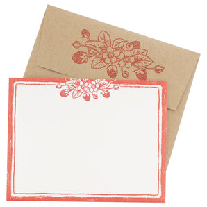 Strawberry Notecards (10) By Smudge Ink