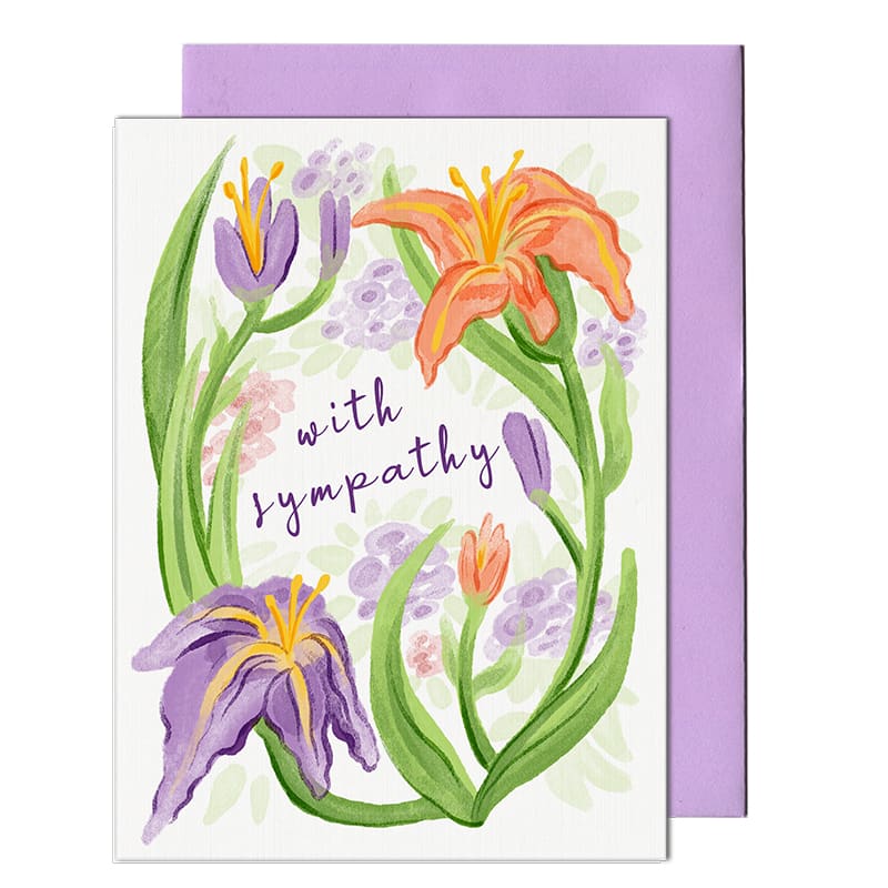 Sympathy Day Lilies Card By Pencil Empire