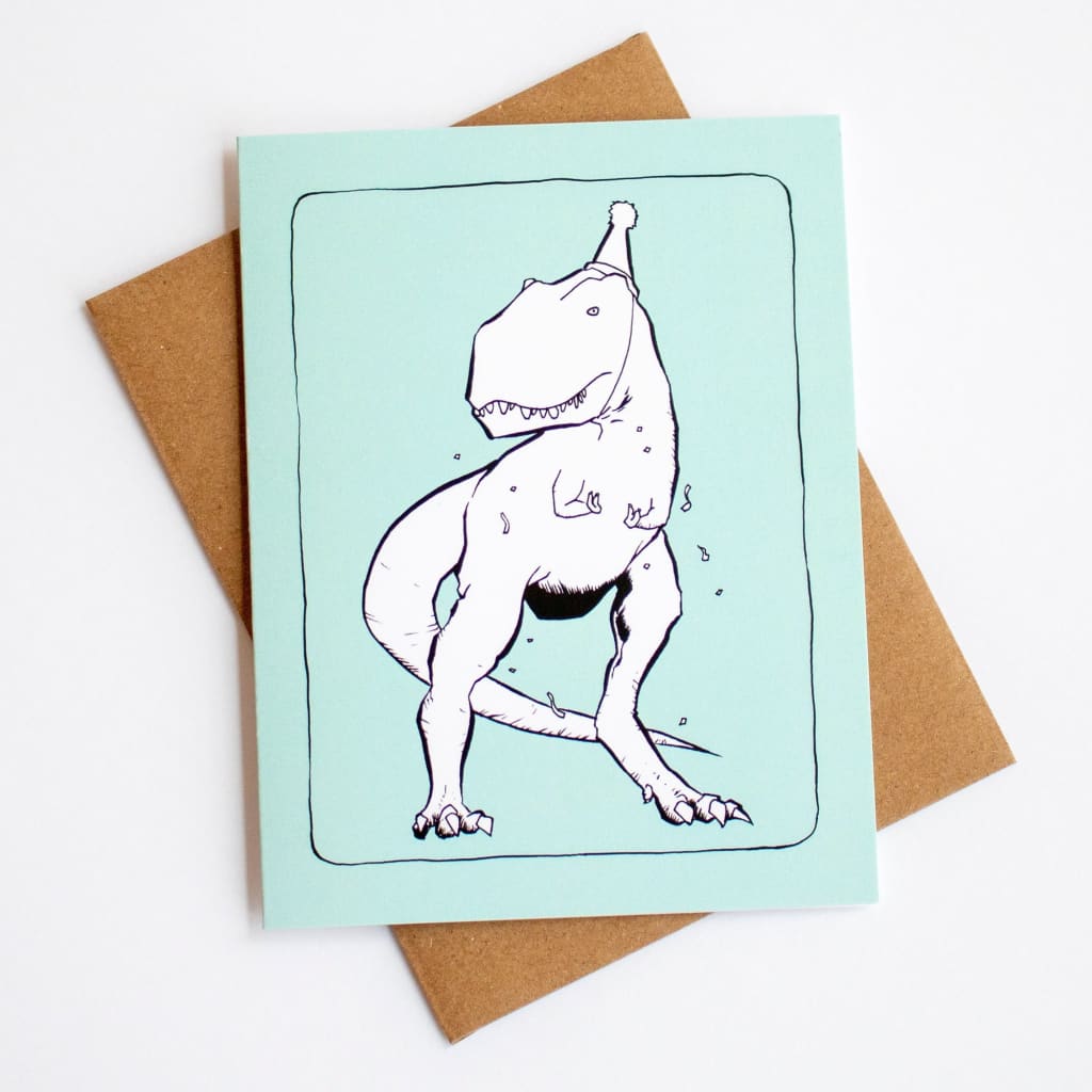 T-Rex Birthday Card By Tyrannosaurus Press
