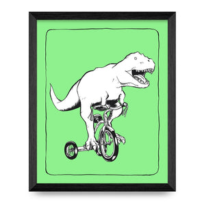 T - Rex Trike 8x10 Print By Tyrannosaurus Press
