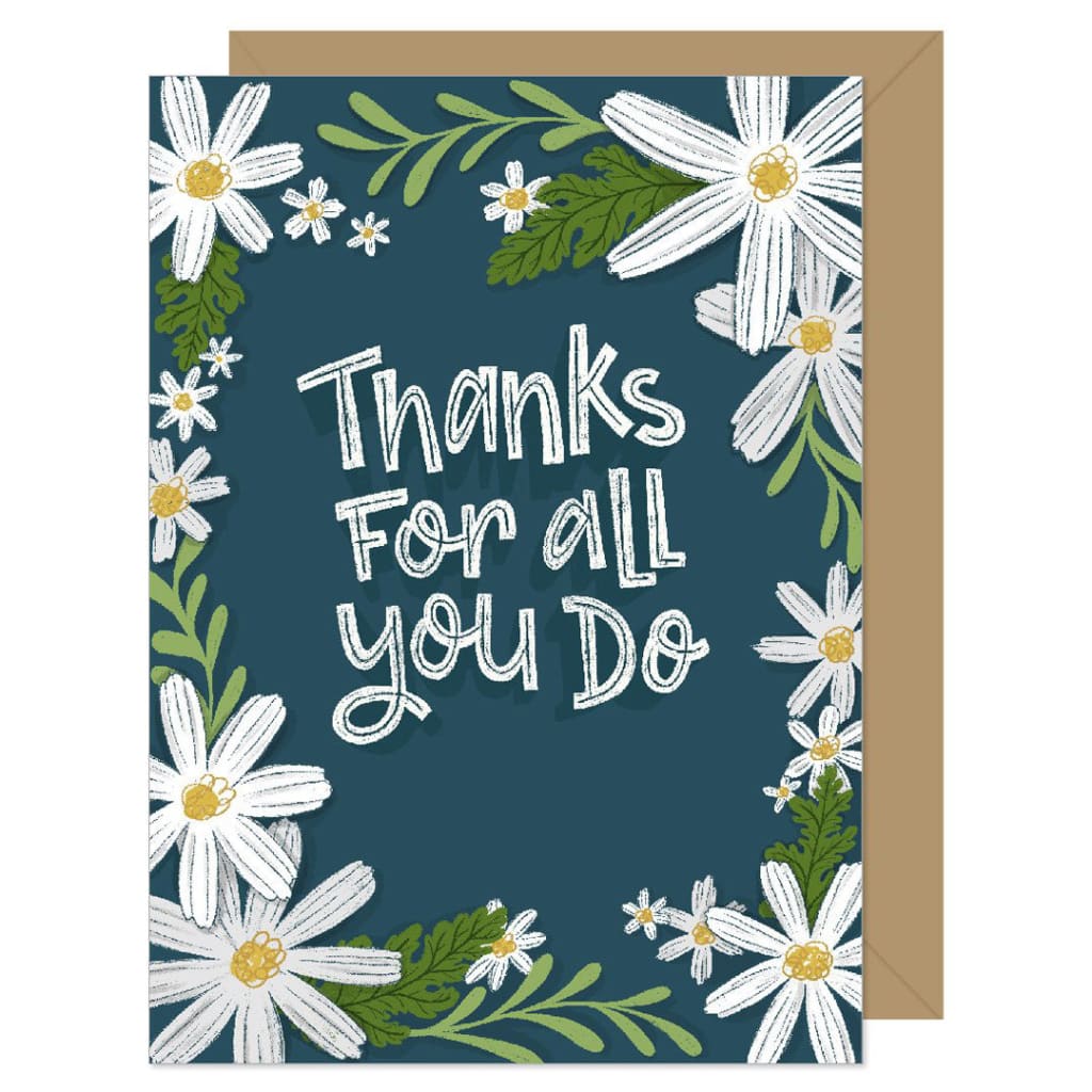 Thanks For All You Do Daisy Card By Hello Sweetie Design
