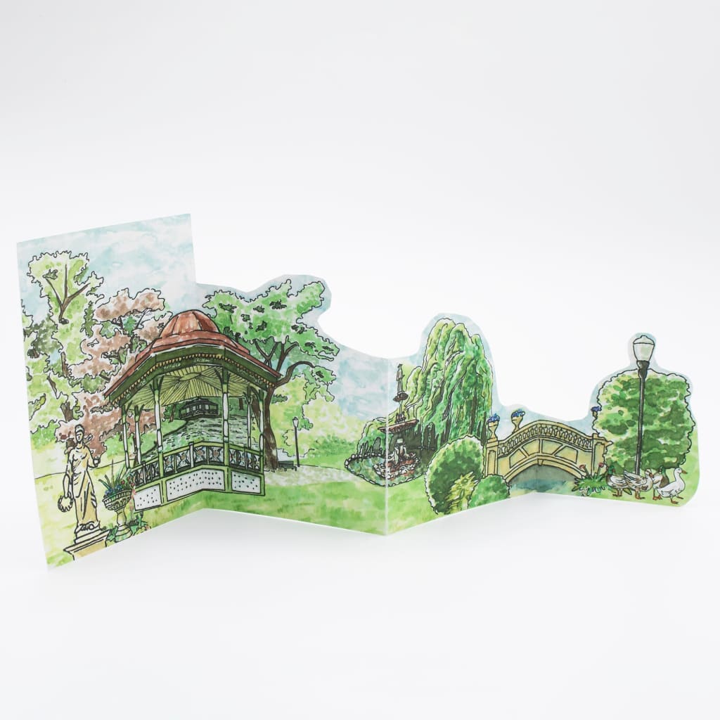 Tri-Fold Public Gardens Card By Bard