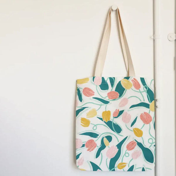 Twisted Tulips Tote Bag By Freon Collective