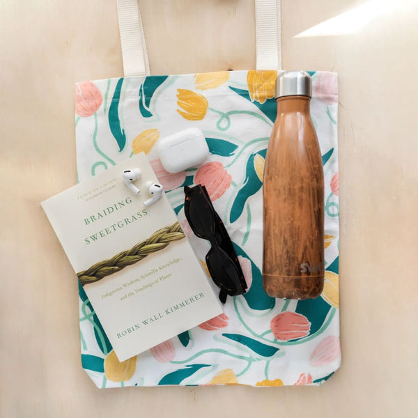 Twisted Tulips Tote Bag By Freon Collective