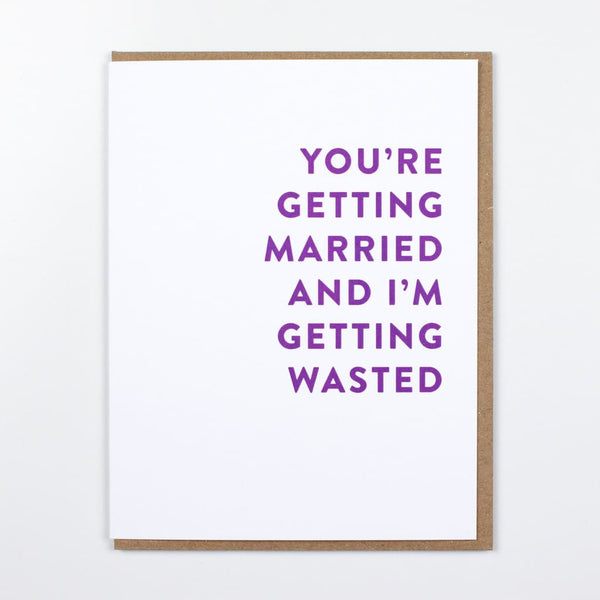 Wasted Wedding Card By Rhubarb Paper Co.