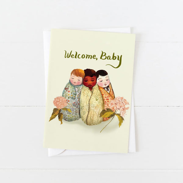 Welcome Baby Trio Card By Briana Corr Scott