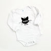 White Mew Here Onesie (Long + Short Sleeve) By Poison Pear