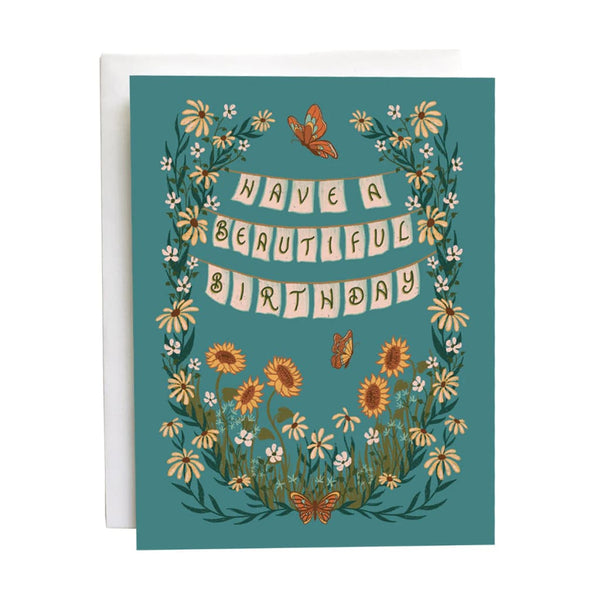 Wildflower Beautiful Birthday Card By Carabara Designs