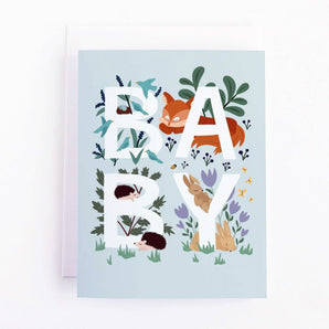 Wildlife Animal Baby Card By Pedaller Designs