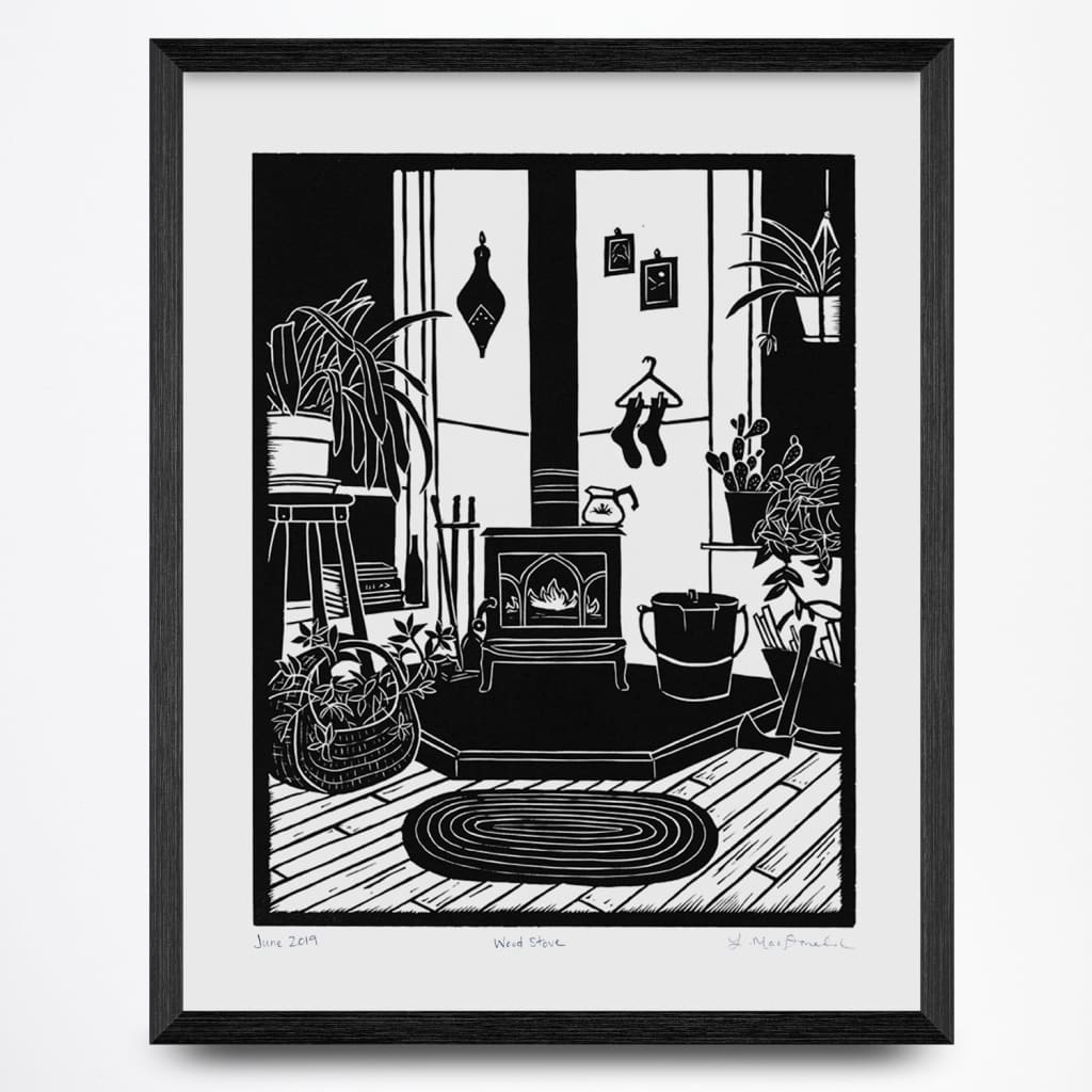Wood Stove 11x14 Print By Deep Hollow
