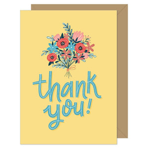 Yellow Bouquet Thank You Card By Hello Sweetie Design