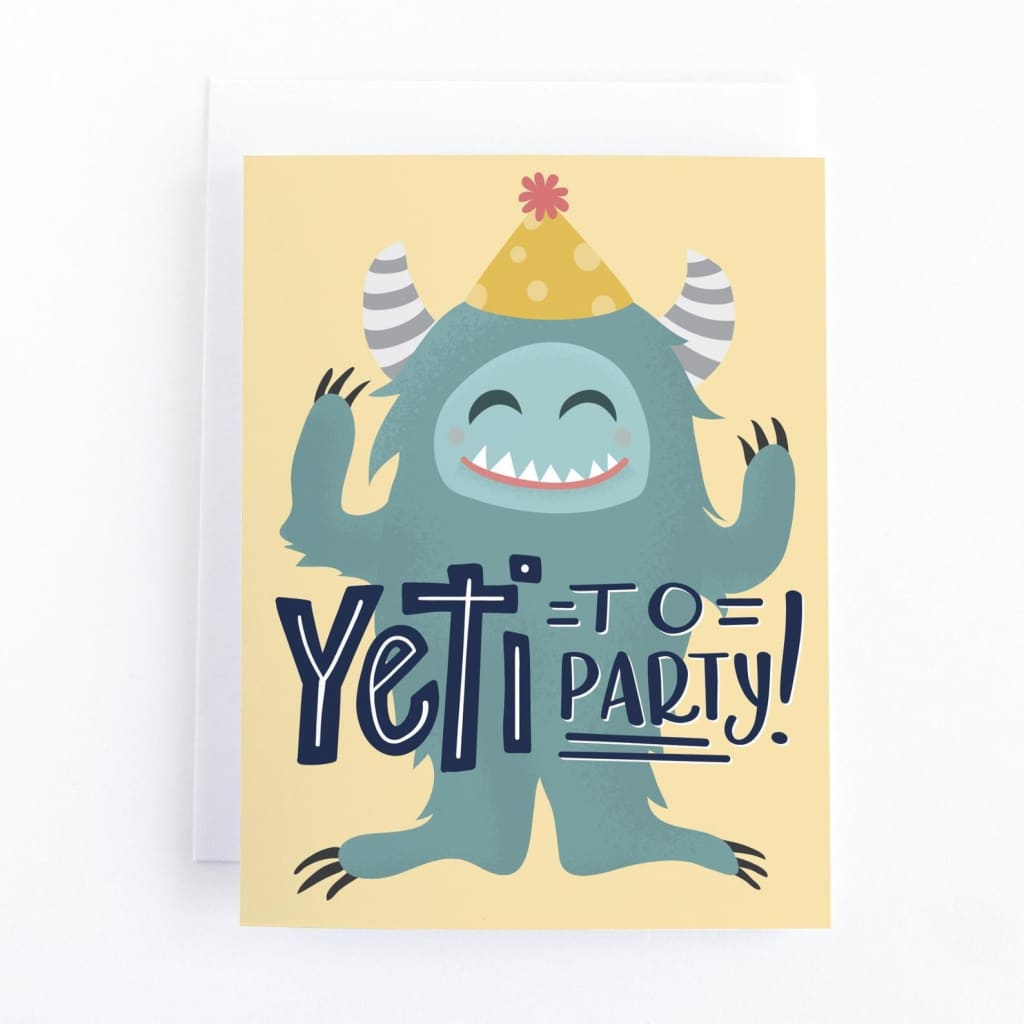 Yeti to Party Card By Pedaller Designs